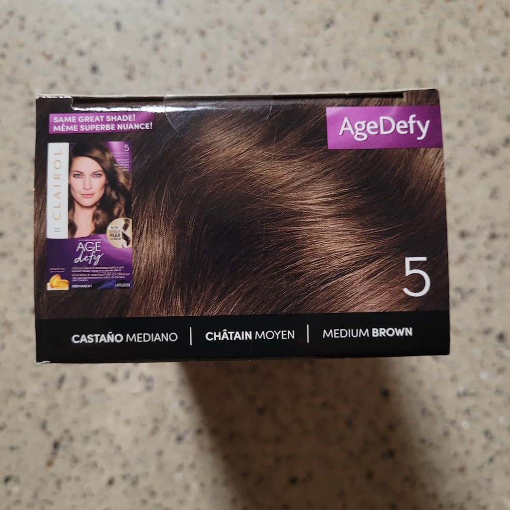 Lot of 5 Clairol Age Defy Permanent Hair Color #5 MEDIUM BROWN SEALED Boxes - Picture 8 of 8